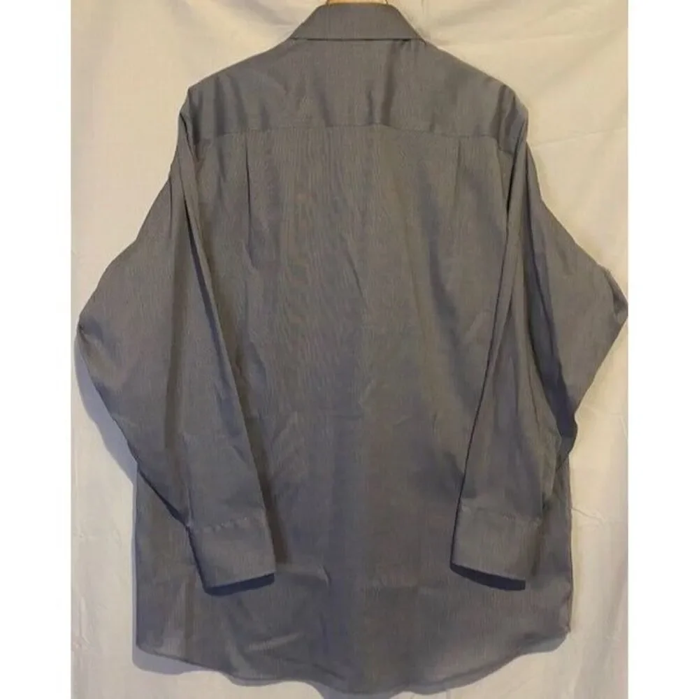 DONALD J. TRUMP SIGNATURE COLLECTION Men's LARGE GRAY BUTTON DOWN 100% COTTON - Picture 4 of 4